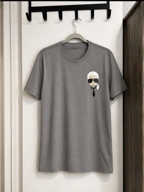 Men's Grey Graphic Short-Sleeve T-Shirt